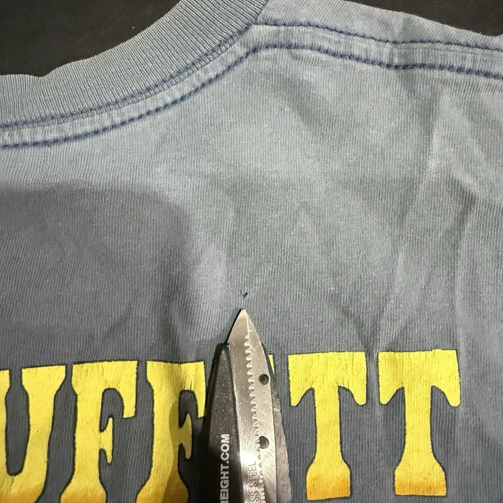VTG Jimmy Buffett 2002‎ Far Side of the World Tour T-Shirt Blue Sz L Distressed